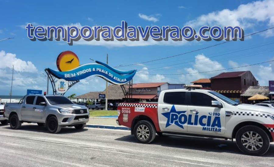 Sortimentos.com Temporada Verão   - Polícia Militar na Praia do Atalaia em Salinópolis