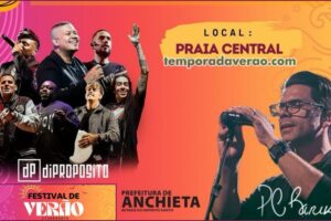 Temporada Verão 2025 em Anchieta no litoral capixaba : show de pagode com a banda Di Propósito na Praia Central