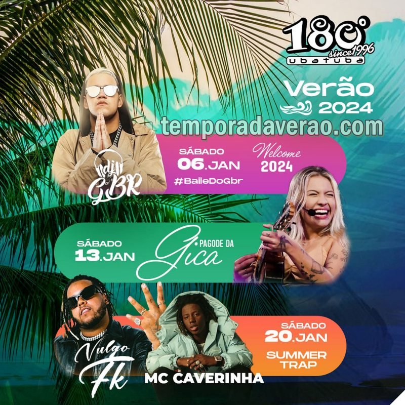 Shows em Ubatuba na Temporada Verão 2024 no litoral paulista