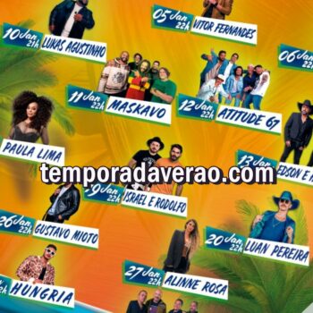 Programação de shows Ilha Verão 2024 Arena de Eventos da Praia do Boqueirão Norte
