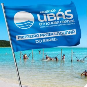 Selo Bandeira Azul -Praia dos Ubás em Iguaba Grande - temporadaverao.com