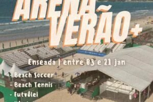 Temporada Verão 2024 em Guarujá no litoral paulista : programação Arena Verão na Praia da Enseada