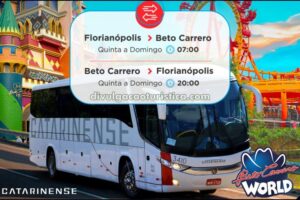 iação Catarinense : nova rota liga Florianópolis ao Beto Carrero World em Penha (SC)