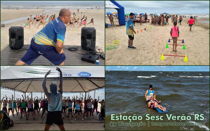 Sortimento Temporada Verão . Programação Estação Verão Sesc RS na Temporada de Verão 2025 nas praias gaúchas .