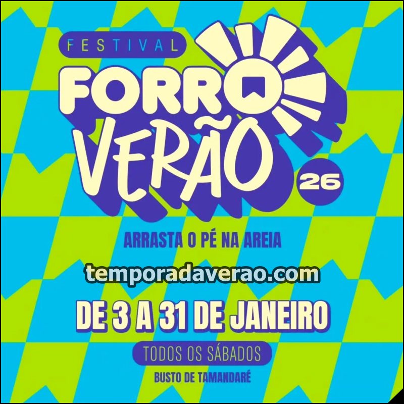 Shows Forró Verão 2026 na Praia de Tambaú em João Pessoa - temporadaverao.com Programação Forró Verão 2026 na Praia de Tambaú em João Pessoa