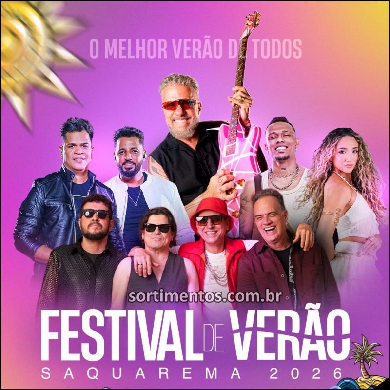 Temporada Verão 2026 em Saquarema : programação Festival de Verão 2026 - temporadaverao.com