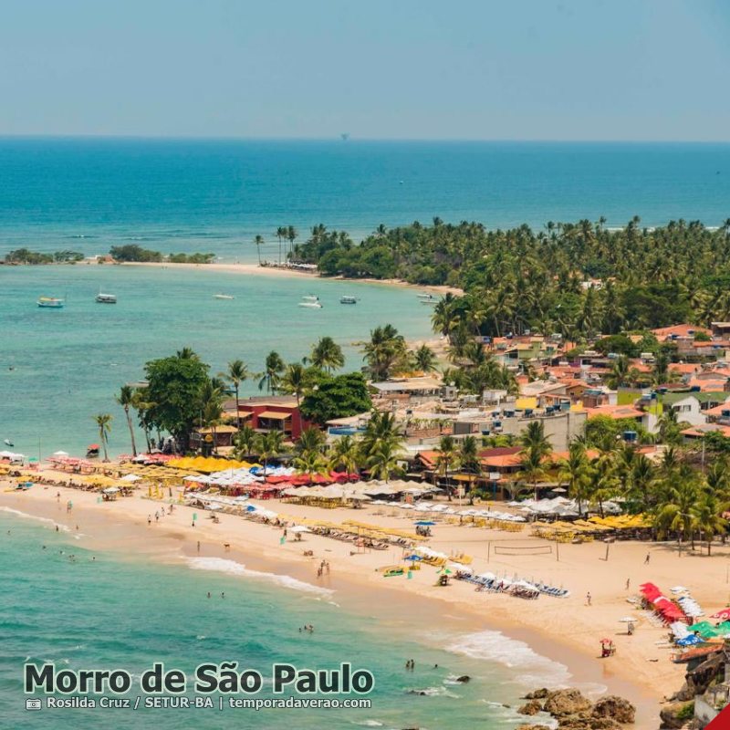 Praia de Morro de São Paulo em Cairu na Bahia - temporadaverao.com