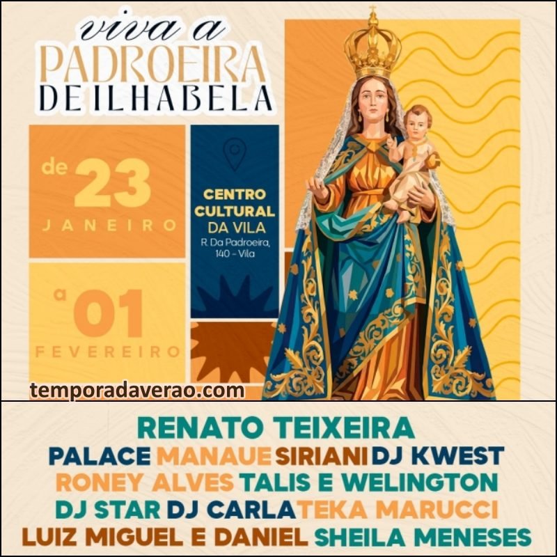 Verão em IlhaBela no litoral paulista : programação da Festa de Nossa Senhora D’Ajuda e Bom Sucesso - temporadaverao.com